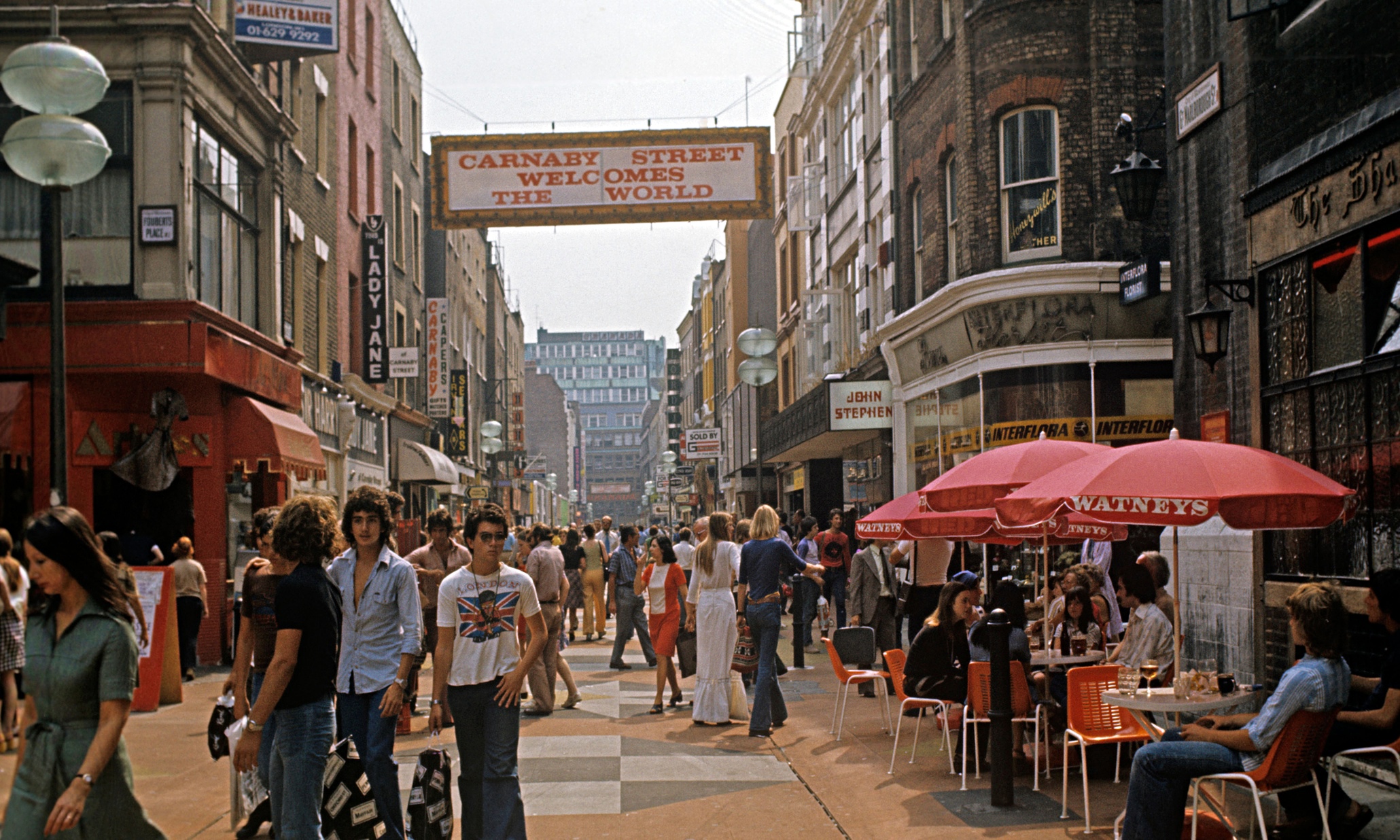 Soho's fashionable Carnaby Street in 1968.