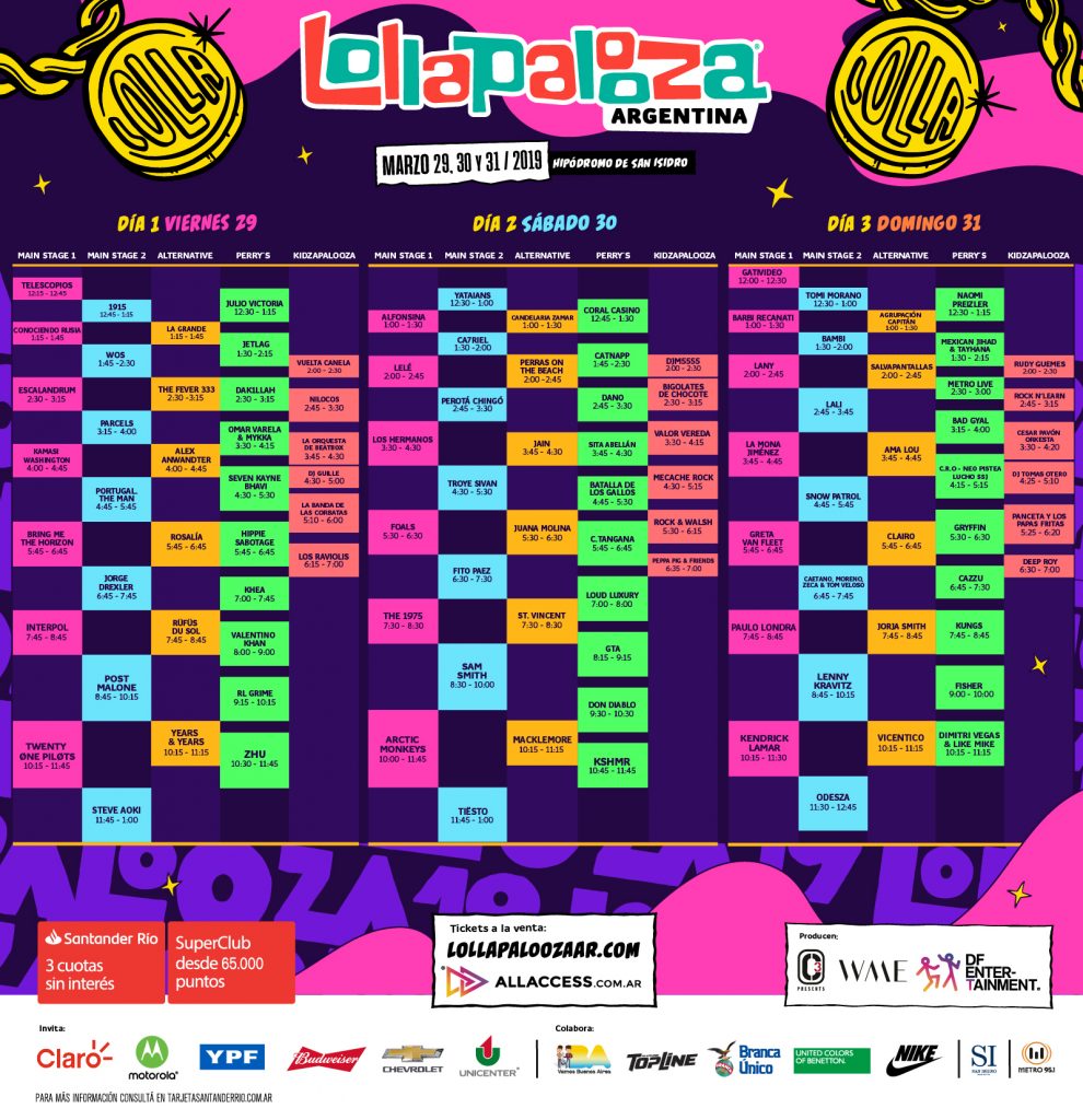 Lollapalooza 2019 ya están los horarios confirmados ultrabrit
